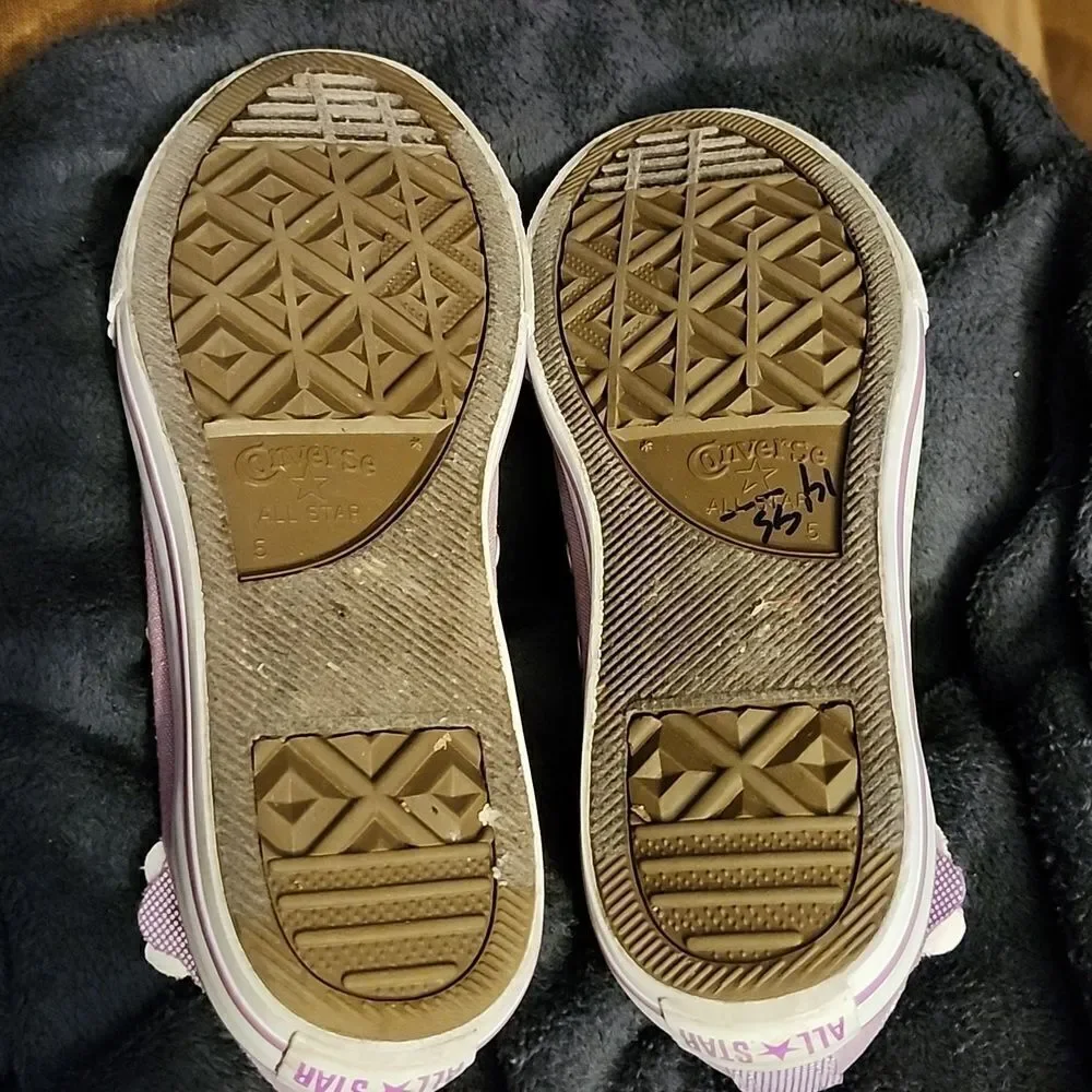 Converse 5 junior purple floral